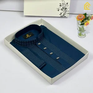 Embroidered Panjabi Blue Color