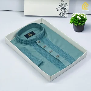Embroidered Panjabi Mint Color