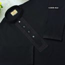 অরিজিনাল চায়না জাফরান স্টিচ পাঞ্জাবী..! - Black